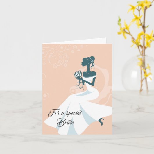Bride Wedding Kaart (Gele Bloem)