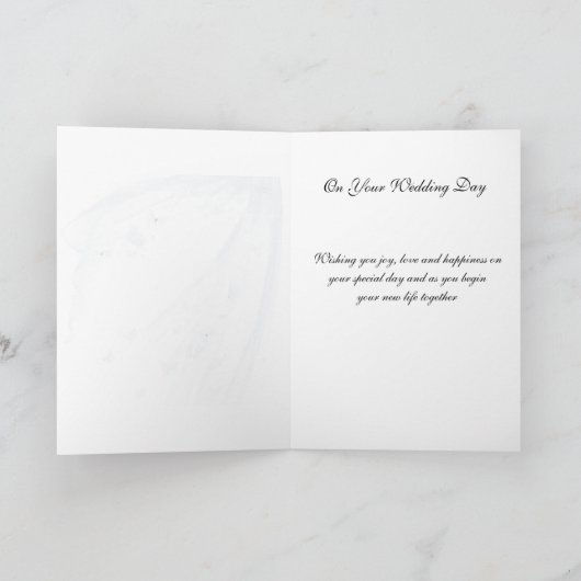 Bride Wedding Kaart (Binnen)