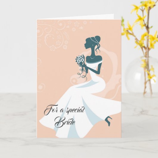 Bride Wedding Kaart (Gele Bloem)