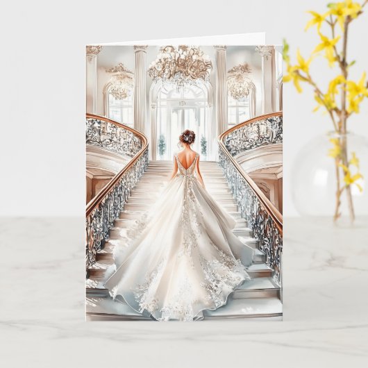 Bride Wedding Kaart (Gele Bloem)