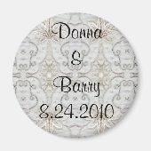 Bride Wedding Lace grijs van wit Magneet (Voorkant)