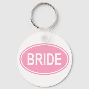 Bride Wedding Oval Pink Sleutelhanger