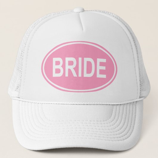 Bride Wedding Oval Pink Trucker Pet (Voorkant)