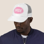Bride Wedding Oval Pink Trucker Pet (In situ)