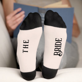 Bride Wedding Party Pink en Black Socks Sokken