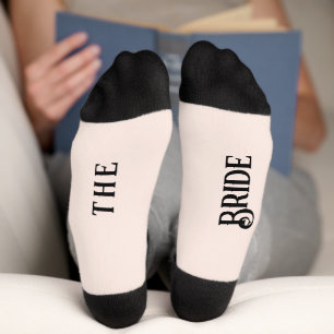 Bride Wedding Party Pink en Black Socks Sokken