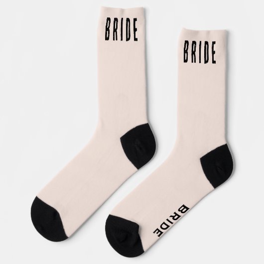 Bride Wedding Party Pink en Black Socks Sokken (Links)