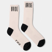 Bride Wedding Party Pink en Black Socks Sokken (Rechts)