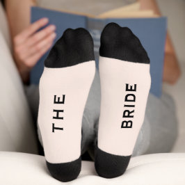 Bride Wedding Party Pink en Black Socks Sokken