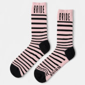 Bride Wedding Party Pink en Black Sokken (Links)