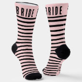 Bride Wedding Party Pink en Black Sokken (Gebogen)