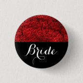 Bride Wedding Red Roses Ronde Button 3,2 Cm (Voorkant)