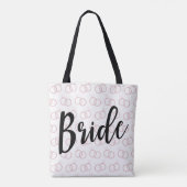 Bride Wedding Ring Pattern Canvas tas (Achterkant)