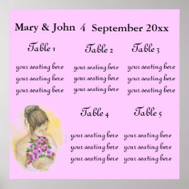 BRIDE Wedding Seating Chart. Poster