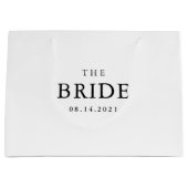 Bride Wedding Simple Classic Black en White Groot Cadeauzakje (Voorkant)