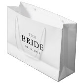 Bride Wedding Simple Classic Black en White Groot Cadeauzakje (Voorkant Gekanteld)