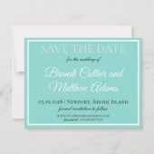 Bride & Wedding Suite Elegant Blauwgroen Blue Save The Date (Voorkant)