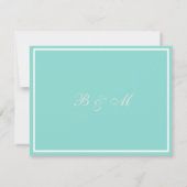 Bride & Wedding Suite Elegant Blauwgroen Blue Save The Date (Achterkant)