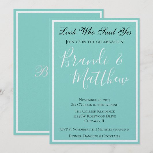 BRIDE Wedding Suite Elegant Engagement Party (Voorkant / Achterkant)