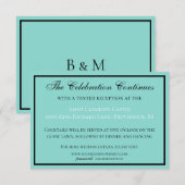 Bride & Wedding Suite Modern Reception Informatiekaartje (Voorkant / Achterkant)