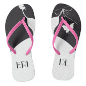 Bride Wedding Teenslippers (Voetbed)