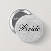 Bride Wedding White Ronde Button 5,7 Cm (Voorkant /achterkant)