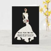 Bride white bruiloft jurk chic bridal proposal kaart (Gele Bloem)