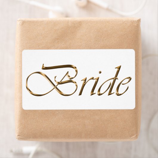 Bride white gold script calligraphy elegant chic etiket (Insitu)