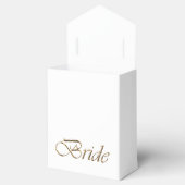 Bride White Gold script kalligraphy stijlvol chic Bedankdoosjes (Geopend)