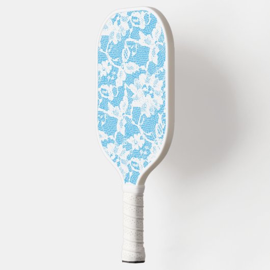 Bride White Lace Print Pickleball Paddle (Links)