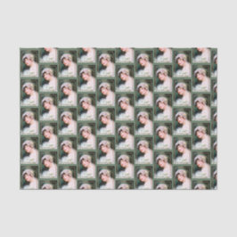  Bride White Lace Sage Green Bronze Wedding Tissuepapier