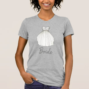 BRIDE White Princess Wedding Dress Bridal Party T T-shirt