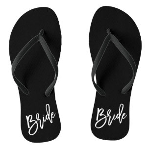 Bride White Script Teenslippers