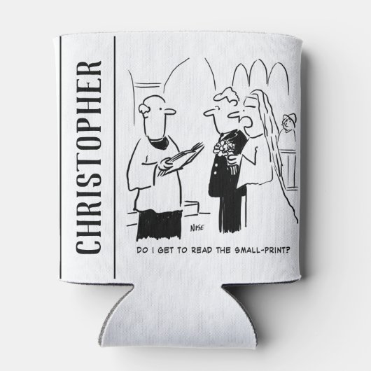 Bride wil de Kleine Cartoon van de Druk controlere Blikjeskoeler (Achterkant)