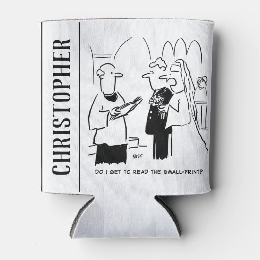 Bride wil de Kleine Cartoon van de Druk controlere Blikjeskoeler (Voorkant)