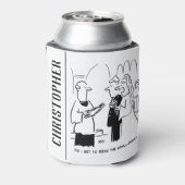 Bride wil de Kleine Cartoon van de Druk controlere Blikjeskoeler (Blikje Achterkant)