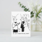 Bride wil de Kleine Cartoon van de Druk controlere Briefkaart (Staand voorkant)