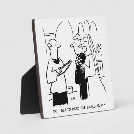 Bride wil de Kleine Cartoon van de Druk controlere Fotoplaat (Voorkant)