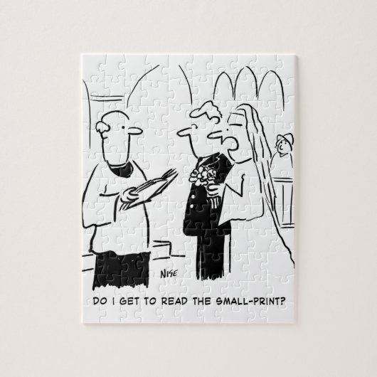 Bride wil de Kleine Cartoon van de Druk controlere Legpuzzel (Verticaal)