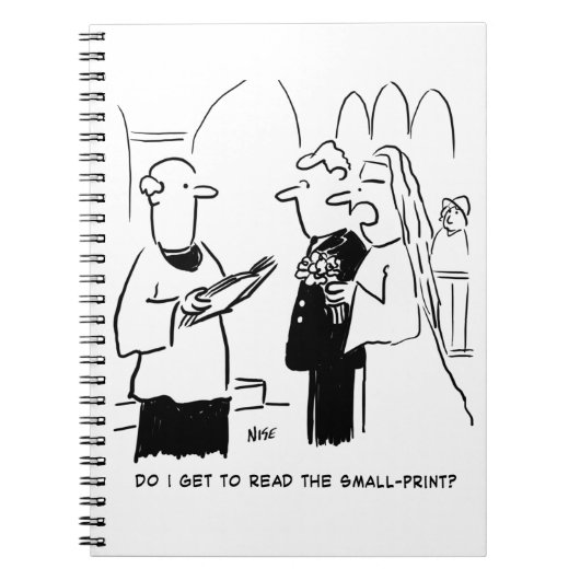 Bride wil de Kleine Cartoon van de Druk controlere Notitieboek (Voorkant)