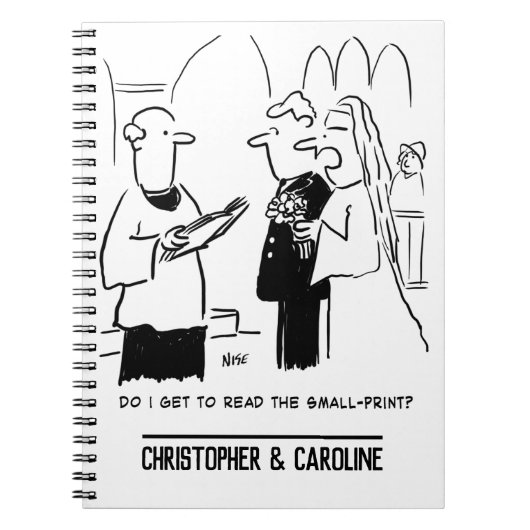 Bride wil de Kleine Cartoon van de Druk controlere Notitieboek (Voorkant)