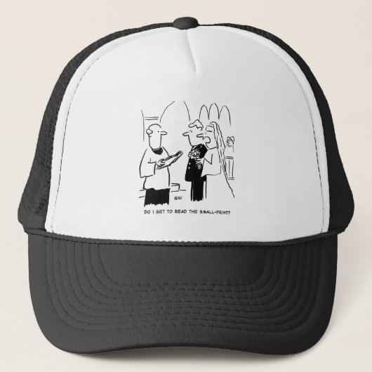 Bride wil de Kleine Cartoon van de Druk controlere Trucker Pet (Voorkant)