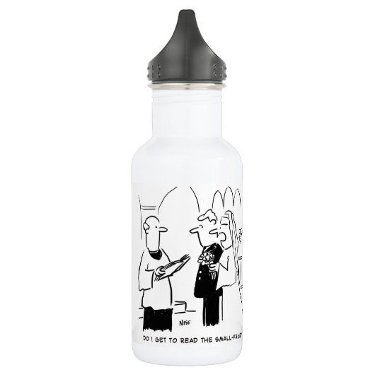 Bride wil Small Print Cartoon roestvrij controlere Waterfles (Links)