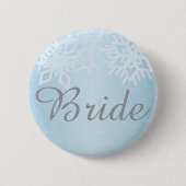 Bride Winter Snowflakes Ronde Button 5,7 Cm (Voorkant)
