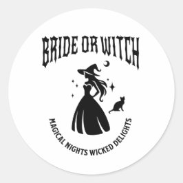 bride witch mystical bachelorette party ronde sticker