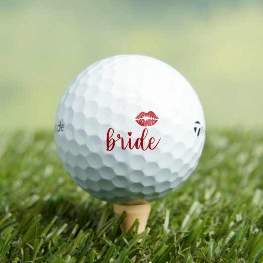 Bride with red lips golf golfballen (Insitu Shirt)
