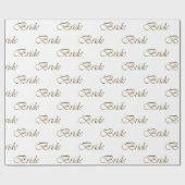 Bride witte goudkalligrafiepatroon elegant chic cadeaupapier (Vlak)