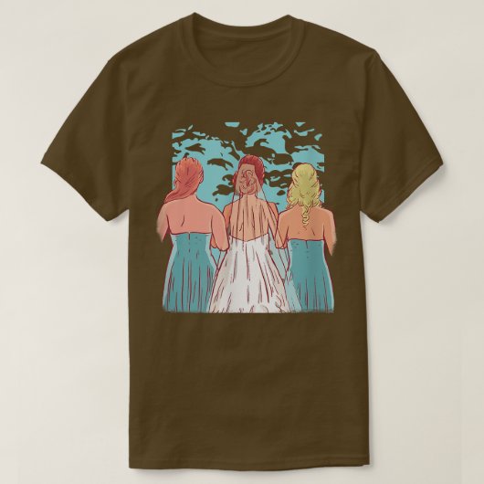 Bride Women's Wedding Bridal Party T-Shirt (Design voorkant)