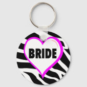 Bride Zebra Stripes Sleutelhanger (Voorkant)