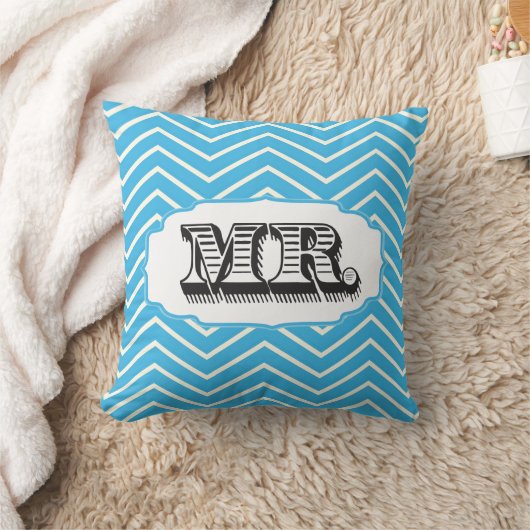 Bride Zig Zag Pattern Pillow Kussen (Deken)